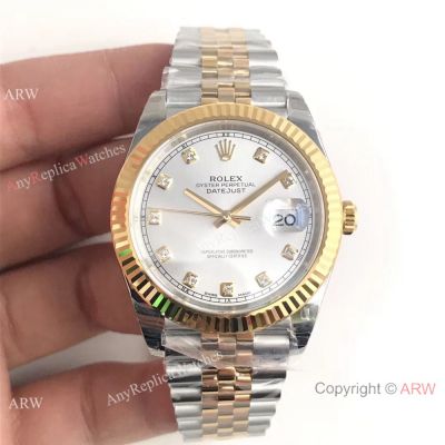  Rolex Datejust II ETA 3255 Silver Face Watch with Oyster Buckle